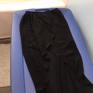 Black High Low Skirt